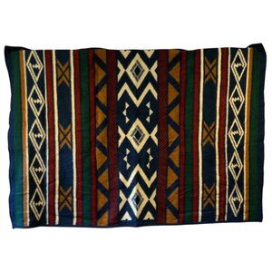 Vintage Biederlack Aztec Southwest Style Throw Blanket 55x80 Acrylic Blend